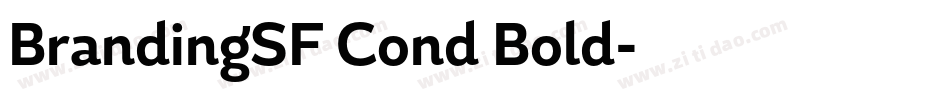 BrandingSF Cond Bold字体转换